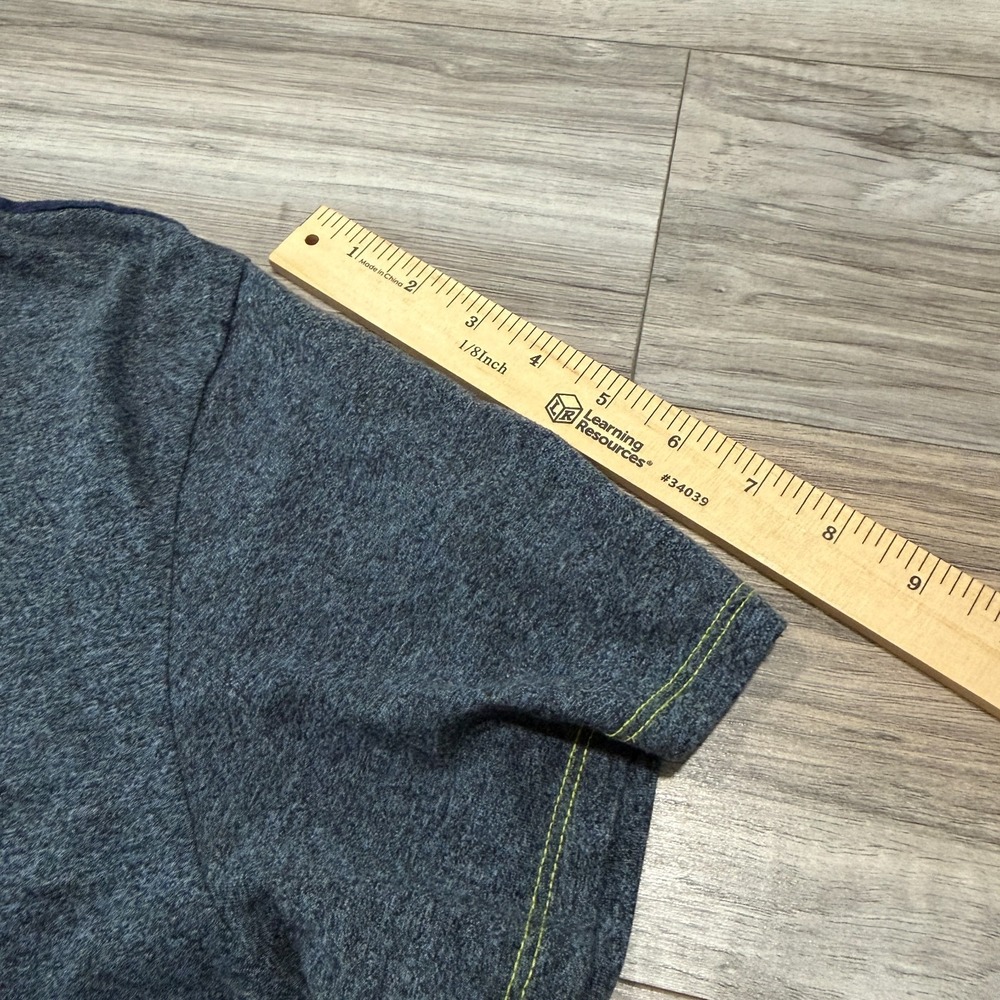 Bombas Mens‎ Large Gray Blue Athletic T Shirt Performance Tee Colorblock Tee - Picture 5 of 7